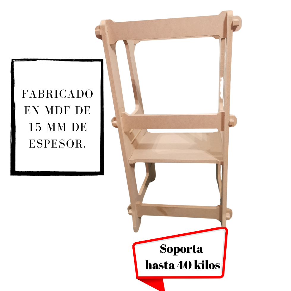 Torre de aprendizaje mdf sin tornillos